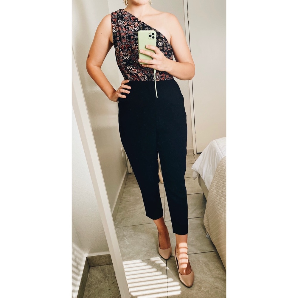 Fancy One Shoulder Jumpsuit Dress